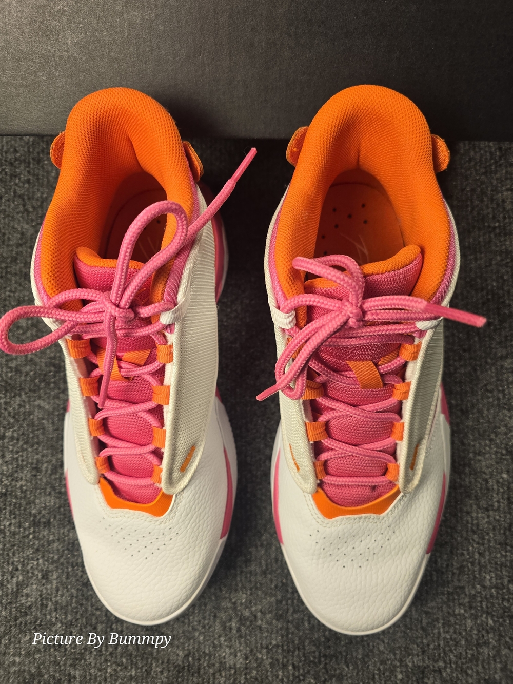 Jordan Max Aura 4 GS White Pinksicle Orange DV0490-168 Size 6.5Y/Women Size 8 - Picture 4 of 13